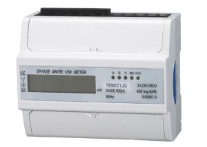 Wholesale Four Wire Electronic Active Din Rail KWH Meter , Kilowatt Hour Meter 3 Phase from china suppliers