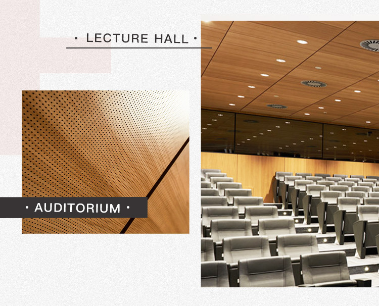 Timber Decorative Super Micro Perforated Acoustic Panels Veneer HPL Melamine Finish