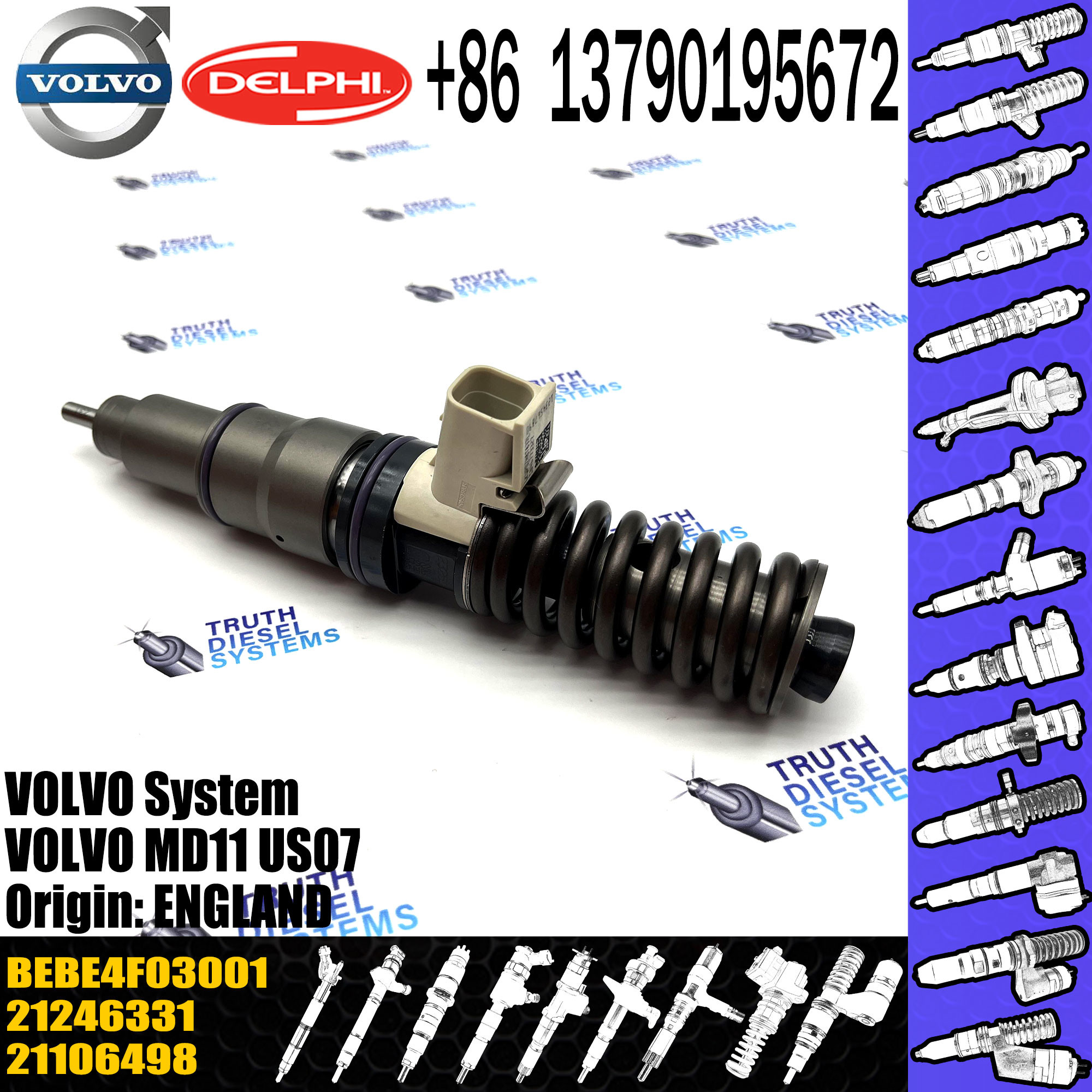 Common Rail Injector BEBE4D37001 BEBE4D38001 BEBE4F03001
