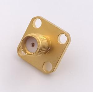 Wholesale Panel Screw Mounting SMA Coaxial Connector SMA Jack Connector With 4 Holes Flange from china suppliers