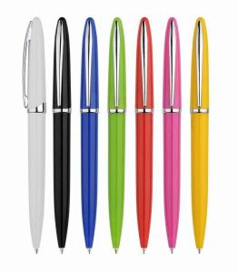 Wholesale colored plastic twist ball pen, logo can be printed from china suppliers