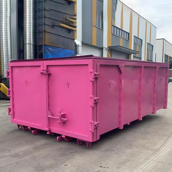 Reinforced Cor Ten Steel Roro Bin Roll Off Dumpster For Agriculture Demolition