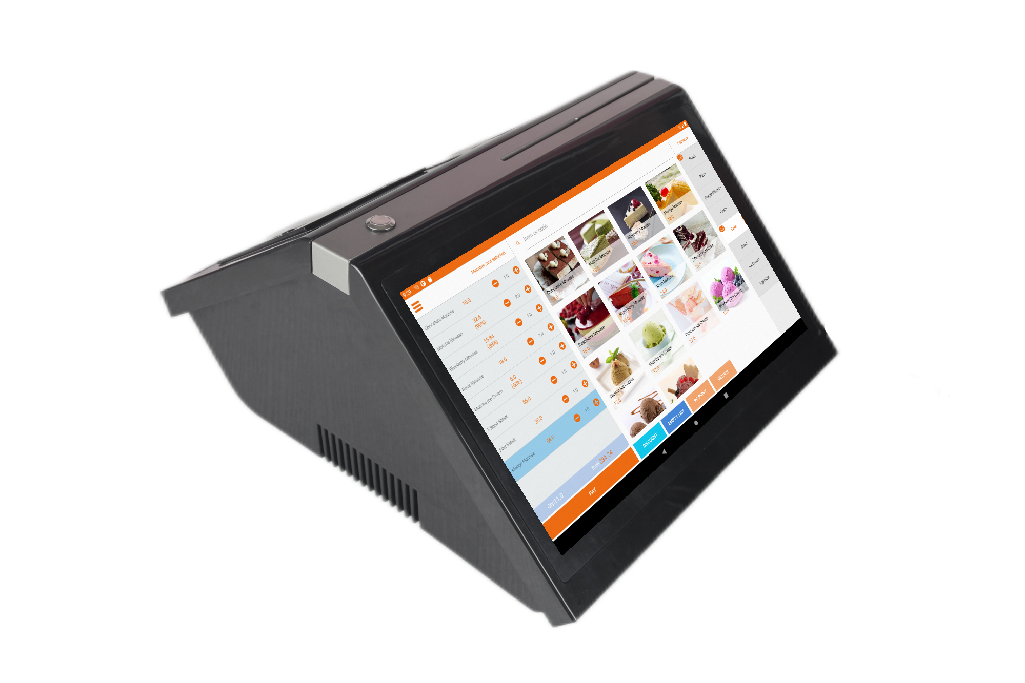 Design 14" Capacitive Touch Panel Android Terminal Checkout Counters with 80mm Printer