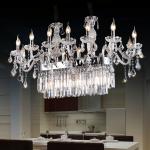 Oblong crystal chandelier Transparent Color for Living room Dining room Lighting