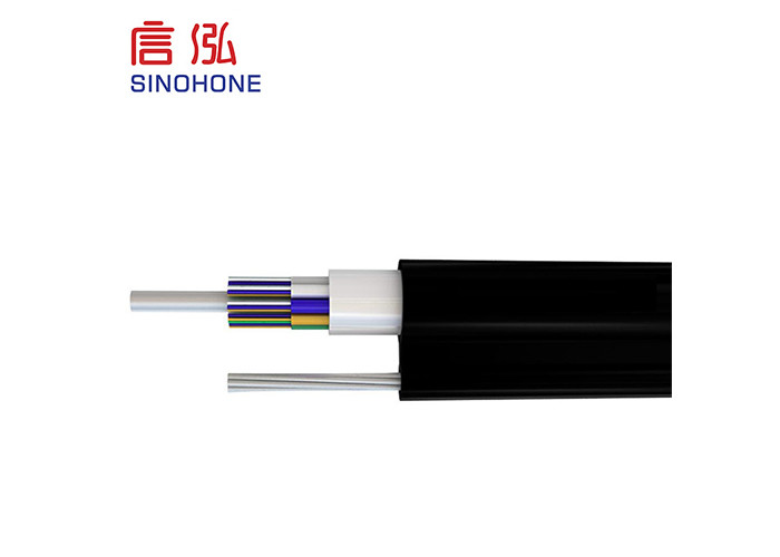 High Strength Aerial Cable 4 Core Fiber Optic Cable , Fiber Optic Armored Cable Outdoor