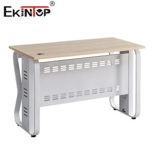 Wholesale High-Quality Classic Style Office Desk Metal Frame Solid Oak Top from china suppliers