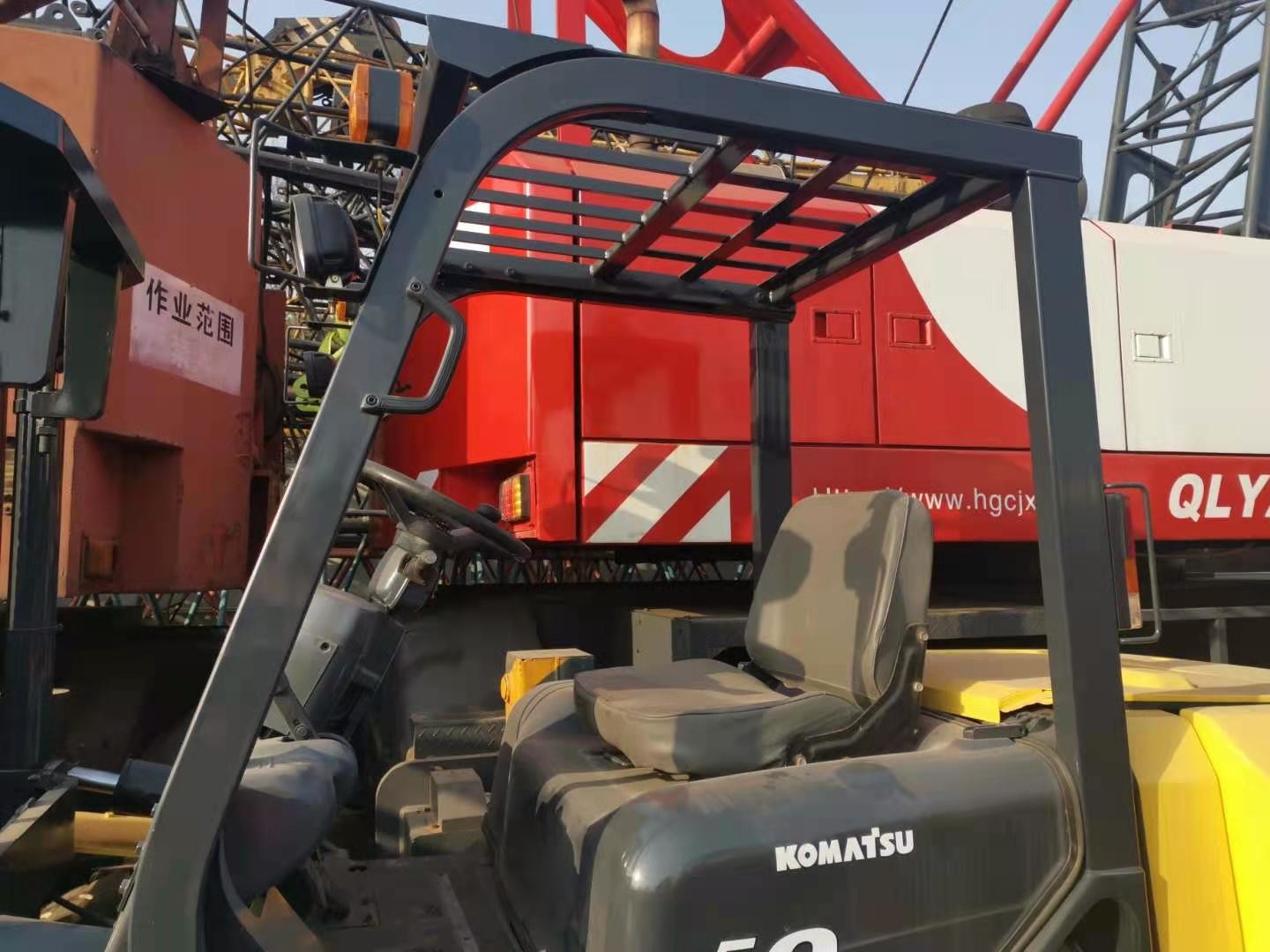 Solid Tire 5T Komatsu FD50 Diesel Second Hand Forklift