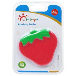 Wholesale BPA Free 3 Month Strawberry Rubber Baby Silicone Teether from china suppliers