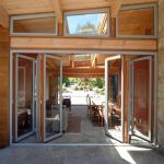 New design aluminum frame tempered glass folding door for villa/house/building