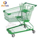 180l Asian-German Metal Supermarket Shopping Trolley Cart With Large Load