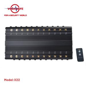 Wholesale 80m Stationary Cell Signal Disruptor GSM 3G 4G 5G Mobile Phone 22 Bands 46w from china suppliers