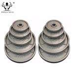 No Odor Fitness Weight Plates Eco Friendly Mateiial Gray Hammertone