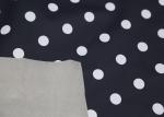 Blue Printed Leather Fabric For Clothing , Semi - PU Artificial Leather Fabric