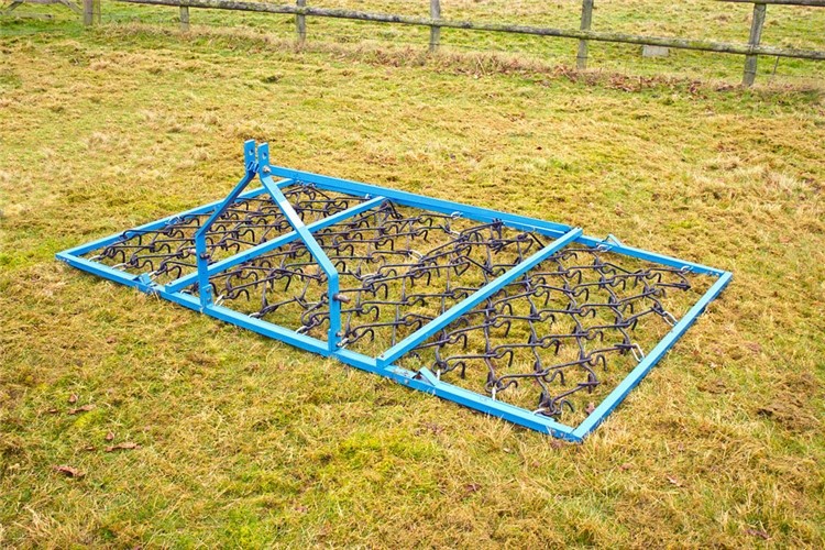 Green Mounted Tractor Supply Drag Harrow Surf Preparation 3 Point Drag Harrow