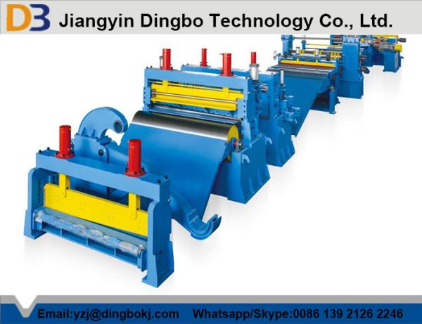 Capacity 100KW Semiautomatic Steel Slitting Line Machine with Hydraulic Tension