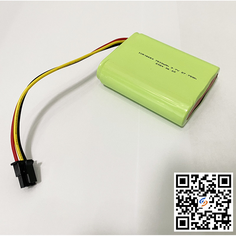 18650 Lithium Ion Battery 1S3P 3.7V 7500mAh Li-Ion Battery Packs Pass UL2054 Certificate