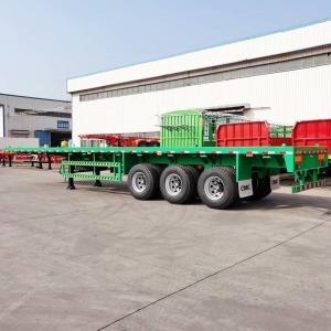 Wholesale 60T Payload Q345B Tri Axle 40ft Flatbed Semi Trailer from china suppliers