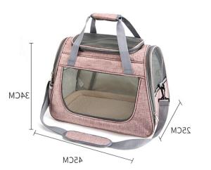 Wholesale Soft Sided Air Large Pet Carrier Travel Bag Tote Purse 45L×25W×34H cm from china suppliers