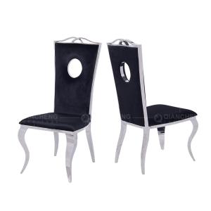 Wholesale Modern 56x50x110cm Leather Dining Room Chair Highback Black PU Dining Chairs from china suppliers