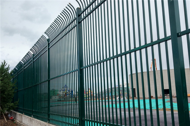 50X50mm Picket Top Tubular Steel Fence Black Or Customize