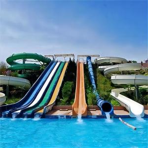 Wholesale Kids Water Park Amusement Rides Fiberglass Water Slides For Children from china suppliers
