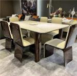 OEM Luxury Modern Furnitures Grey Counter Height Leather Upholstered Dining