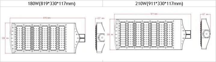 2700K - 6500K Municipal Street Lights , 90w Led Street Light 140lm / W