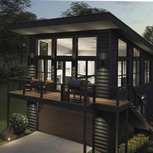 Wholesale Galvanized Steel Square Tubes 2 Bedroom Outdoor Building Prefab Shipping Container House for Villa/Hot Courtyard Garden from china suppliers