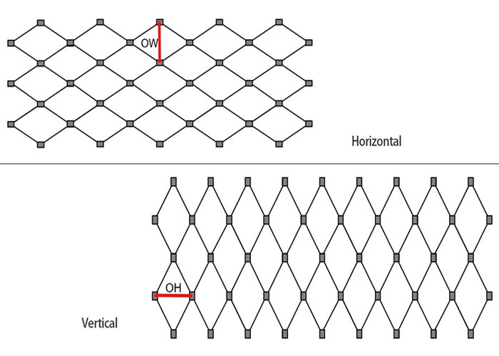 Multifunctional AISI304 Stainless Steel Wire Rope Mesh Netting 60*60mm Theftproof
