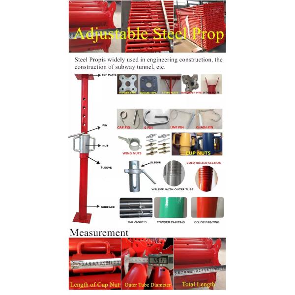 OEM Powder Coated USA Scaffolding Sidewalk Bridge Leg Post