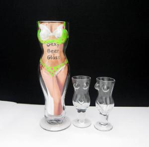 Wholesale Handmade Bikini Beauty Shaped LFGB Unique Shot Glasses from china suppliers