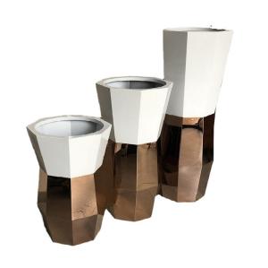 Wholesale Stainless steel luxury gold flower box planter from china suppliers