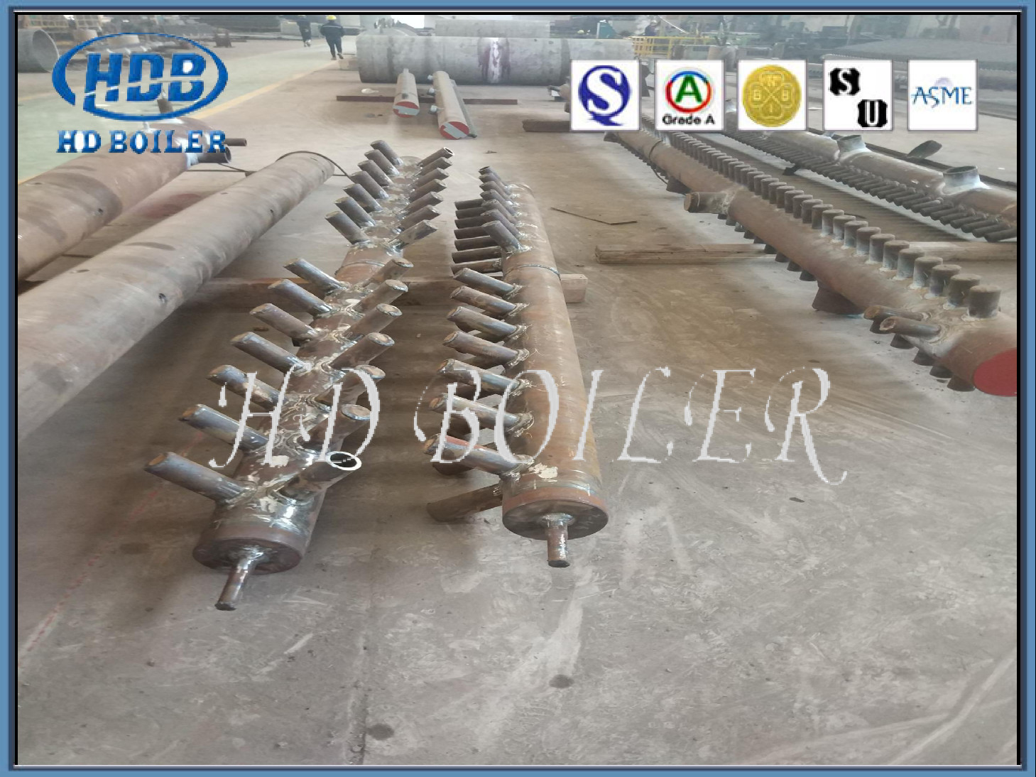 OEM Design Steel Boiler Manifold Headers For Carbon Steel Fired Boiler Parts
