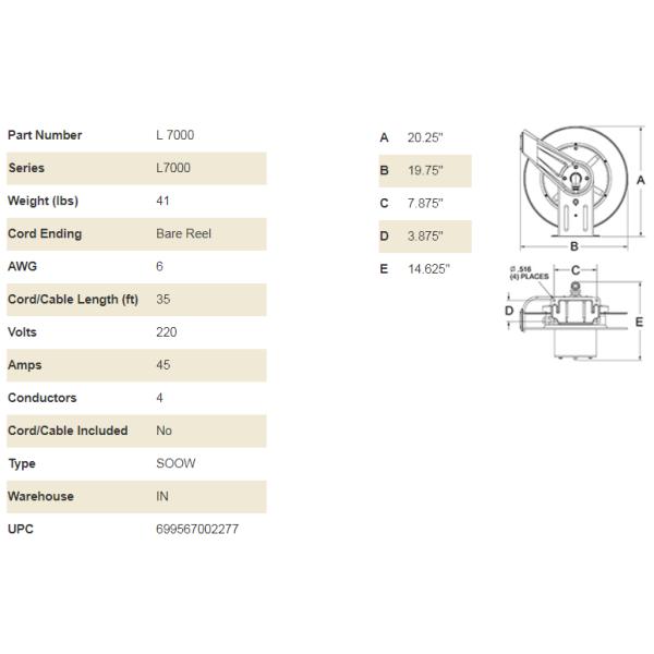Electric Spring Loaded Heavy Duty Cord Cable Reel For Theatrical Lighting Bar Stage 32a Cable Reel Slip Ring
