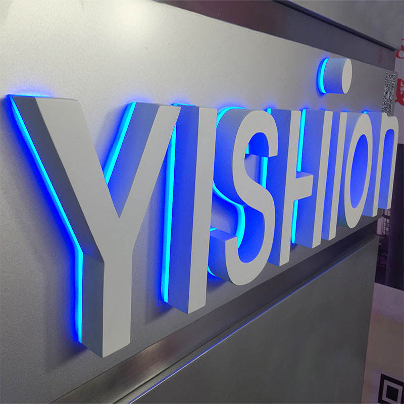 3D Outdoor Advertising Channel Stainless Steel Backlit Led Sign Letter Outdoor Sign
