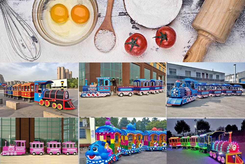 Outdoor Electric Trackless Train / Shopping Mall Train 42 Set Bee Series