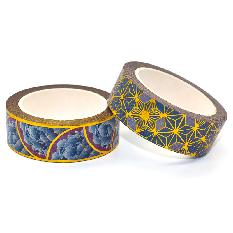 Custom Printed Ins Style Gold Foil Washi Tape Set Personalizada