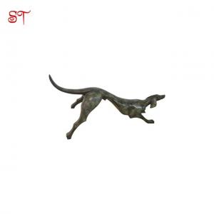 Wholesale Bronze Indoor Metal Sculptures Greyhound Life Size Christmas Large Dog Home Decoration Statues from china suppliers