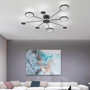 Wholesale 3 / 5 / 6 / 7 Heads Indoor LED Pendant Light Creative Round Acrylic Ceiling Lamps from china suppliers