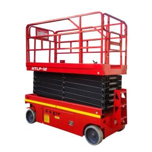Wholesale 12m Scissor Lifting Work Platform Lead Acid Battery Electric Cargo Lift Platform from china suppliers