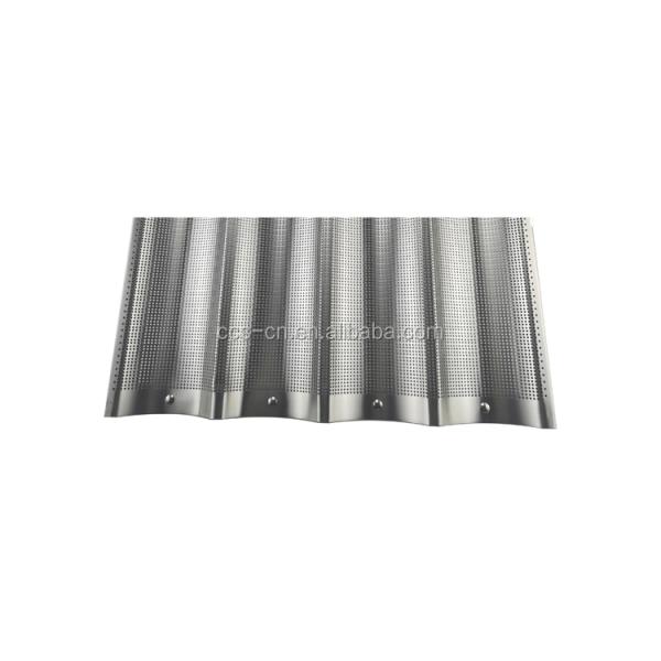 commercial 4/5/6 bakeware slotted aluminum perforated french bread metal baking pan baking equipment baguette baking tray