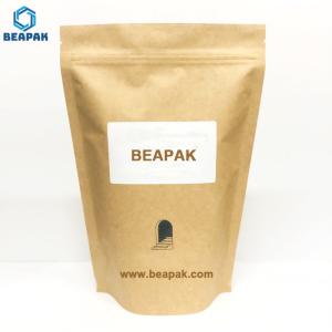 Wholesale Biodegradable Kraft Paper Coffee Bags 200 Microns Stand Up from china suppliers
