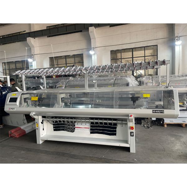 14 Gauge 16 Gauge Double Carriage Single System High Speed Automatic Flat Collar Knitting Machine