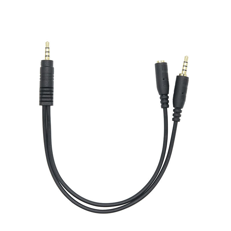 3.5 Stereo Plug To 3.5 Stereo Plug To 4/1 "single Jack End Y Splitter Audio Adapter 2 In 1 Cable Conversion Extension