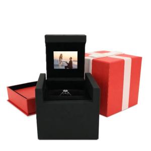 Wholesale HD 5inch Screen video box Necklace Gift Paper Led Small Customized Logo And Set Luxury Jewelry Box lcd invitation card from china suppliers