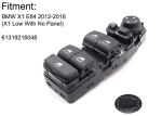 8 Pins Black Power Master Window Switch For BMW E84 X1 XDrive Direct Replacement