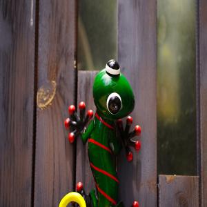 Wholesale Colorful Outdoor Metal Lizard Wall Art Handicraft Metal Gecko Wall Art from china suppliers