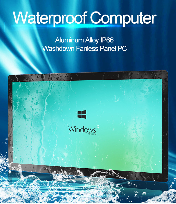 24" IP69K Pcap Waterproof Touch Screen Pc Fanless VGA With GbE LAN