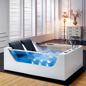 Wholesale 70 Inch 2 Person Corner Whirlpool Bathtub Freestanding With Shower Luxury from china suppliers