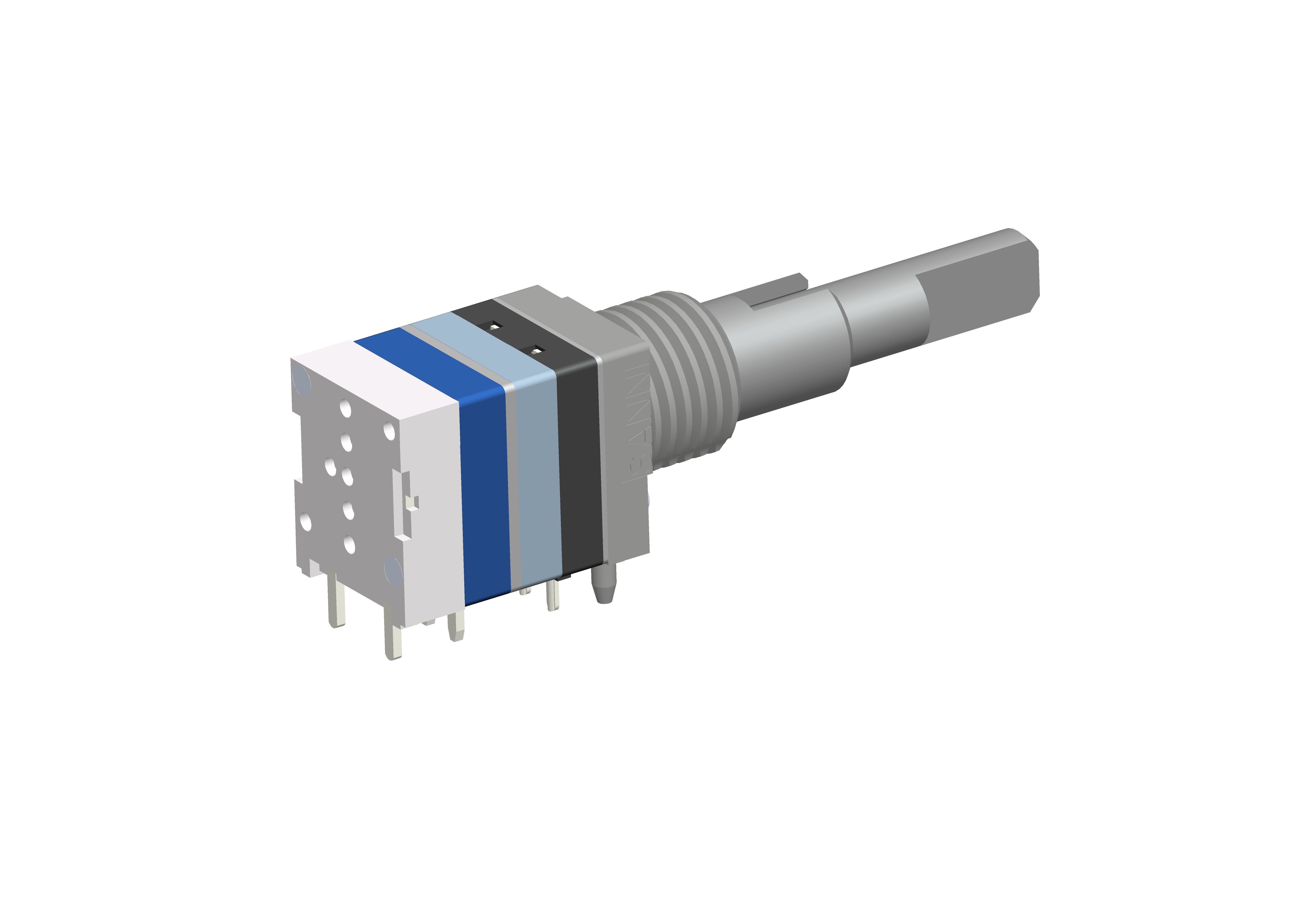 Double Shaft Integrated Absolute Rotary Encoder Potentiometer With Rotary Switch
